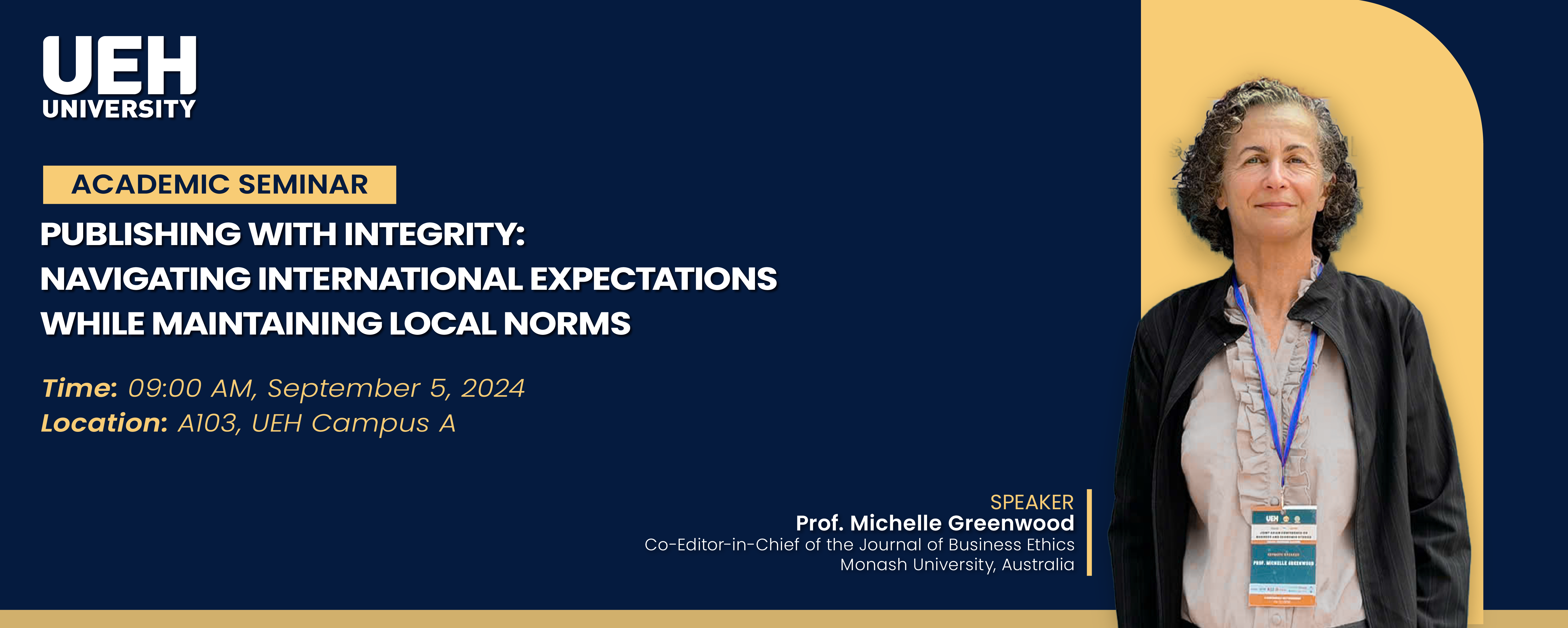 [05/09/2024] Academic Seminar with Prof. Michelle Greenwood