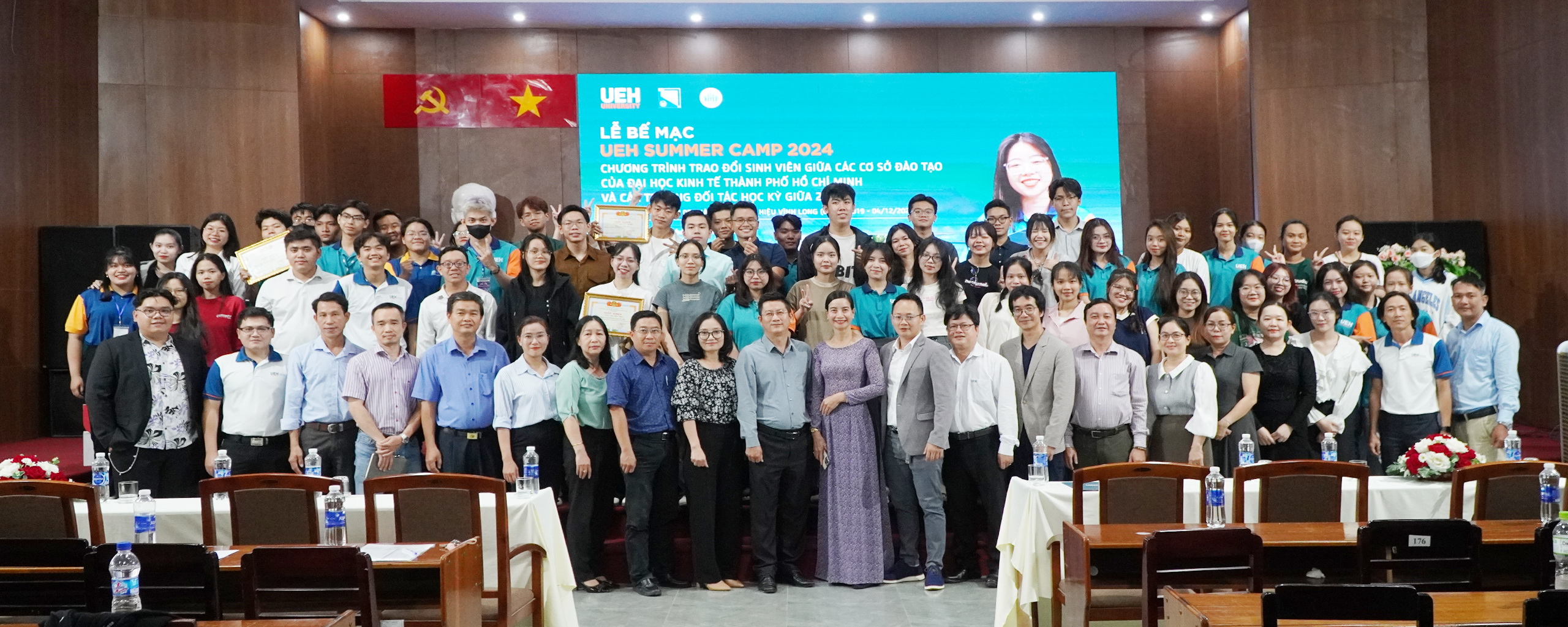 Closing Ceremony of the Student Exchange Program between UEH Campuses and Partner Institutions in Mid-term 2024 - UEH SUMMER CAMP 2024 at Vinh Long Campus