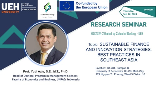 Seminar SRS 2024 session 2 with the theme: “Sustainable Finance and Innovation Strategies: Best Practices in Southeast Asia” 