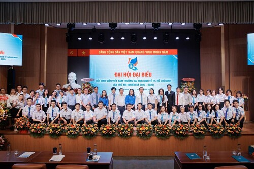 The 13th Congress of Delegates of the Vietnam Student Association at the University of Economics Ho Chi Minh City (Term 2023 - 2025): UEH Students - Innovative Thinking - Community Connection - Sustainable Action - Towards Global Citizens

